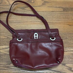 Etienne Aigner Deep Burgundy Shoulder Bag
